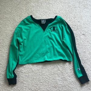 Color Blocked Champion Longsleeve- cropped